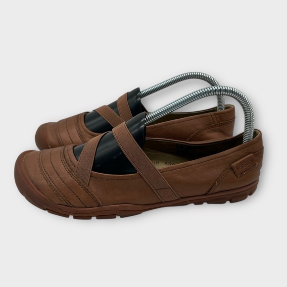 Keen Rivington II Brown / Tan Leather Slip On Ballet Flats Shoes Size 8 Nice!! - Picture 2 of 7